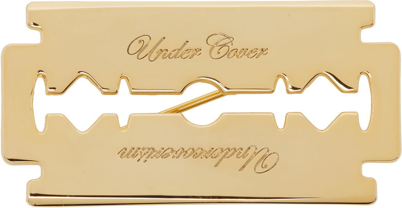 Spona UNDERCOVER UNDERCOVER Engraved Razor Blade Brooch Metalická | UP2E4X02