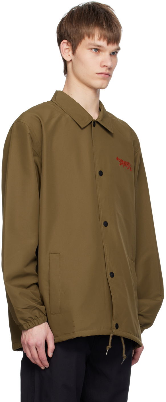 Vetrovka Carhartt WIP Embroidered Logo Coach Jacket Hnedá | I032974, 1