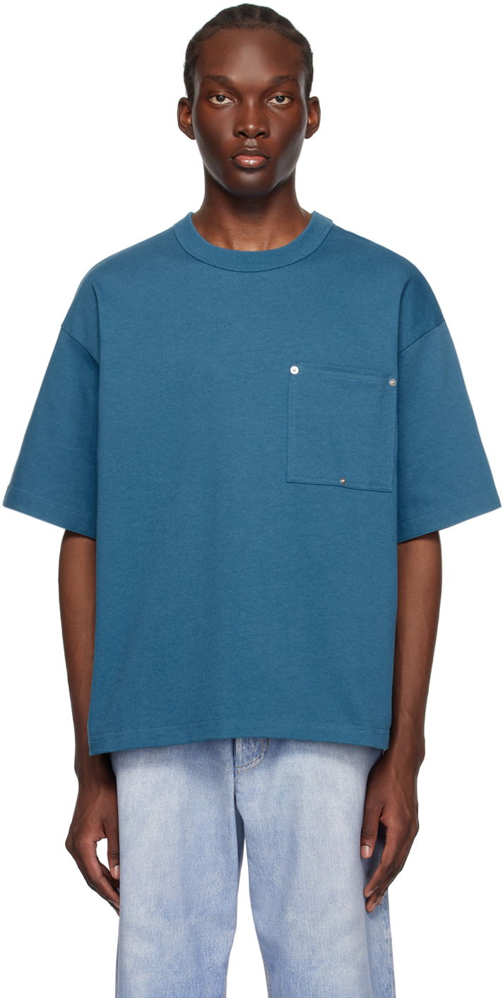 Tričko Bottega Veneta Relaxed-Fit T-Shirt Modrá | 745093 VKLZ0, 0
