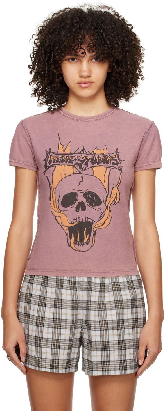 Tričko Acne Studios Faded T-Shirt Ružová | AL0401-, 0