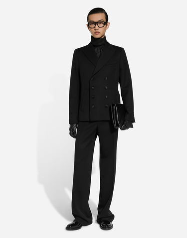 Bunda Dolce & Gabbana Double-breasted Embroidered Satin Jacket Čierna | G2UF1TGI722N0000, 1