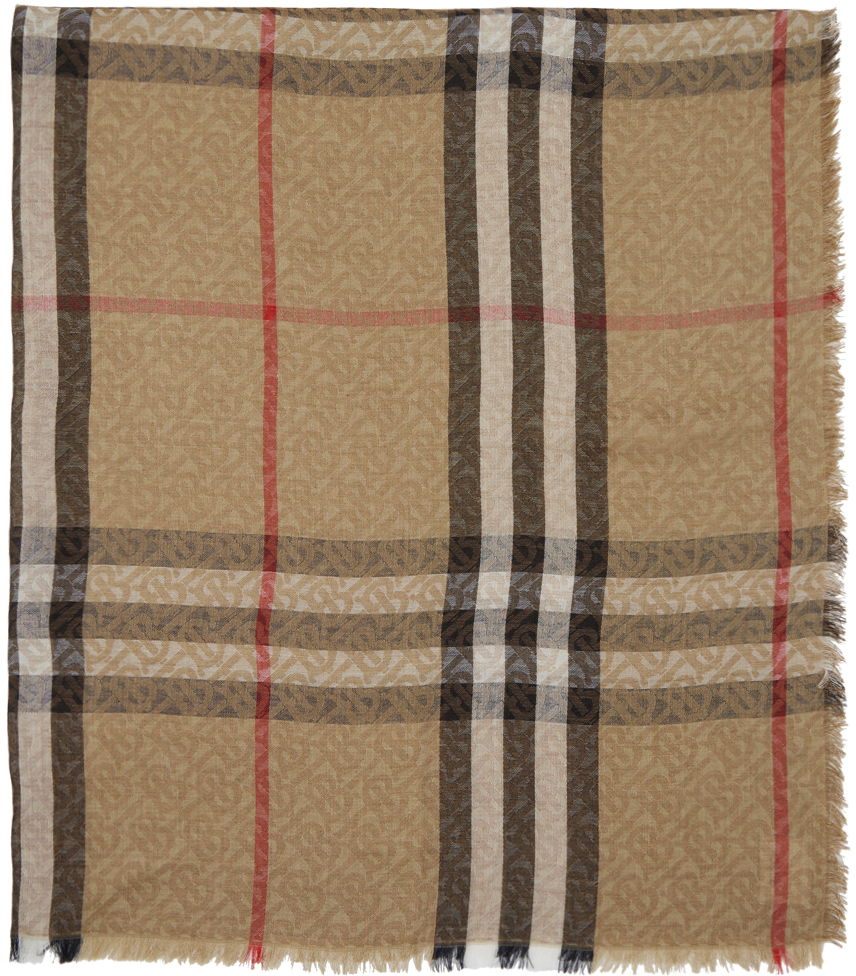 Vintage Check Monogram Scarf Beige