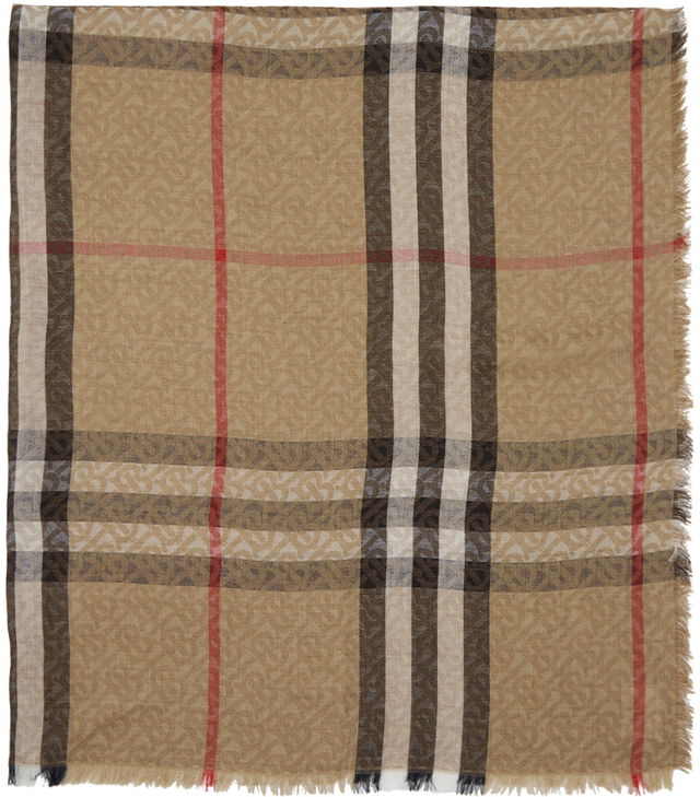 Vintage Check Monogram Scarf Beige