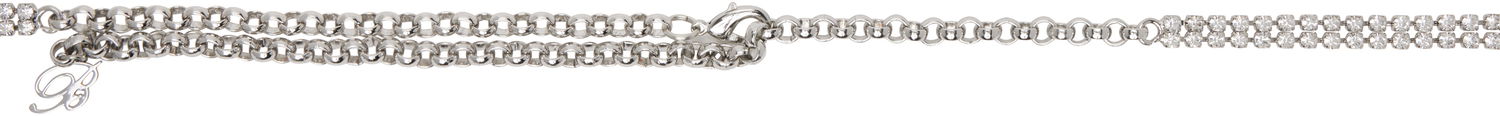 Opasok Blumarine Blumarine Rhinestone Bow Belt Metalická | P522W306A, 1