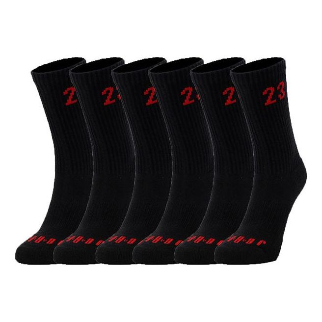 Ponožky Jordan Air Jordan Essential Crew Socks 6 Pairs Čierna | DH4287-011, 0