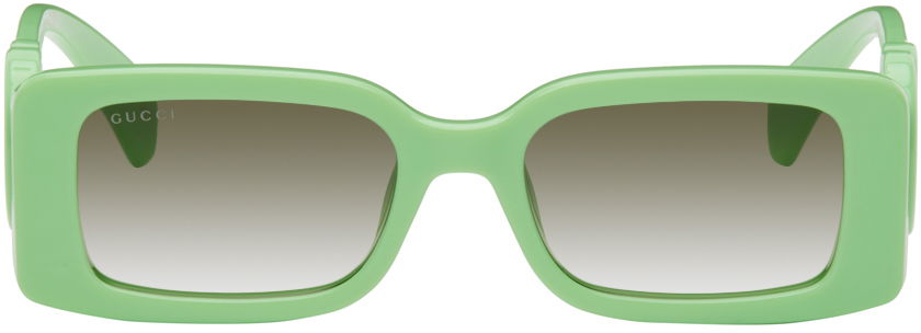 Slnečné okuliare Gucci Rectangular Interlocking G Sunglasses Zelené | GG1325S-004, 0