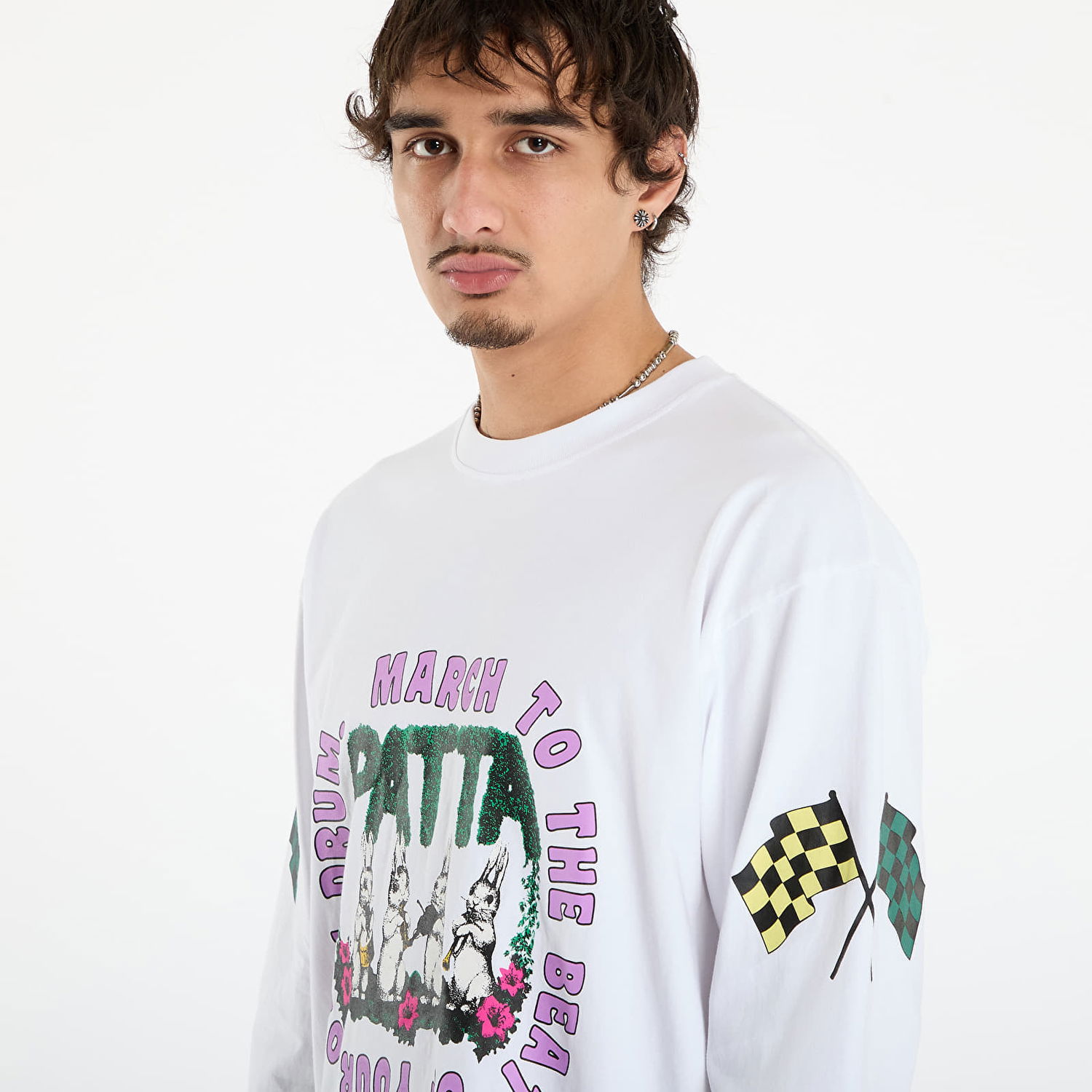 Tričko Patta Patta Own Your Own Mind Graphic Long Sleeve T-Shirt Biela | POC-AW25-1000-299-0007-002, 1