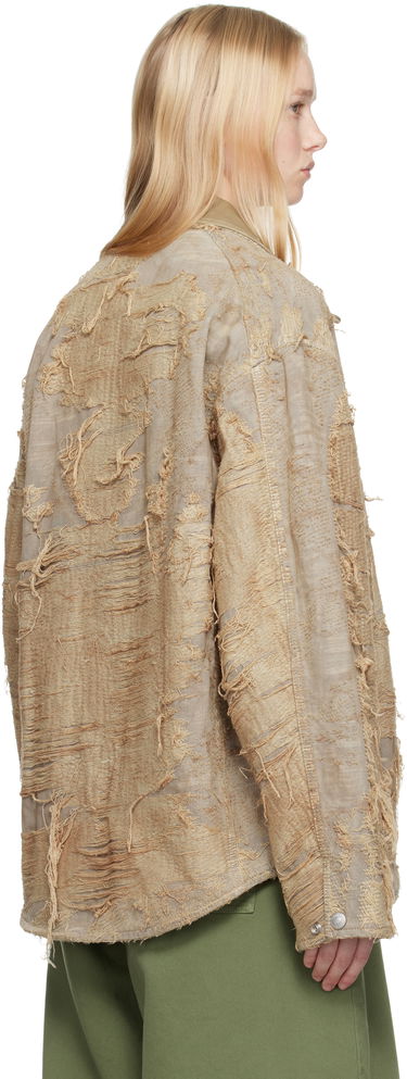 Bunda Diesel Diesel D-Ivar-Fsg Distressed Denim Jacket Béžová | A18111 007AZ, 2