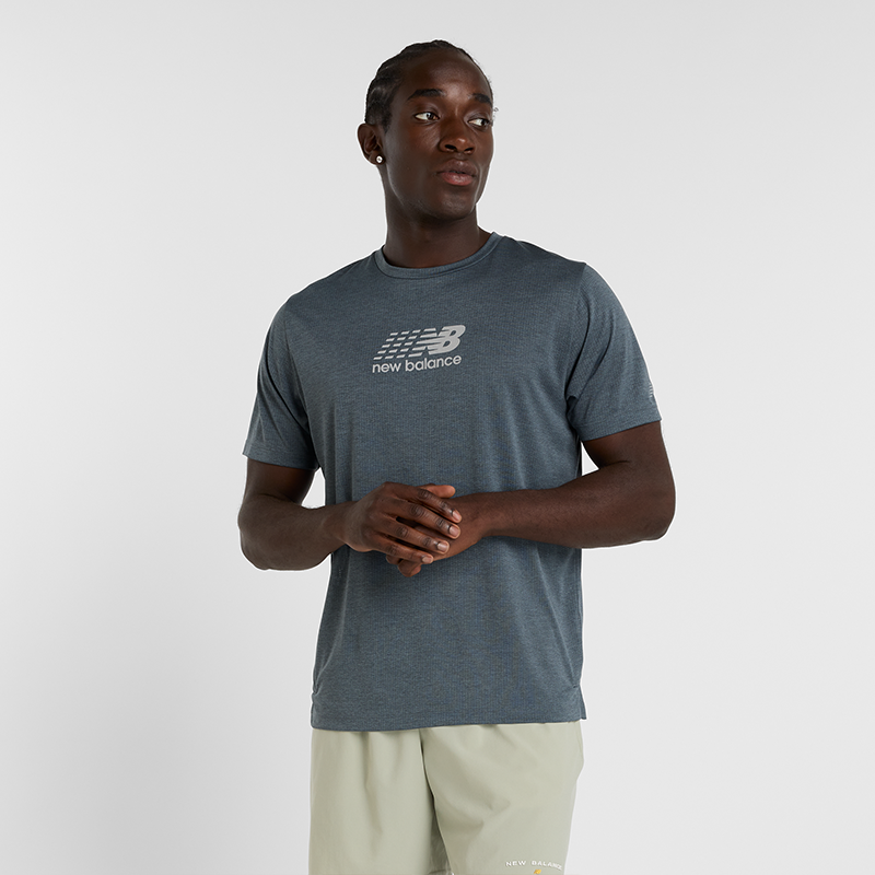 Tričko New Balance Men's Grey T-Shirt MT51204 Šedá | NBMT51204GT, 0