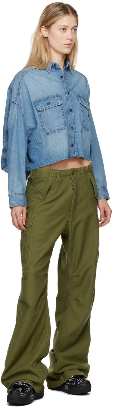 Košeľa R13 R13 Cropped Denim Shirt Modrá | R13W3163 243, 3