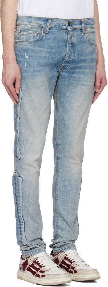 Džínsy AMIRI AMIRI 3D Bones Skinny Jeans Modrá | AMDNSY1132, 1