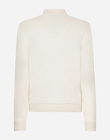 Polo tričko Dolce & Gabbana Cashmere And Silk Polo-shirt Biela | GXZ25TJFMEHW0001, 1
