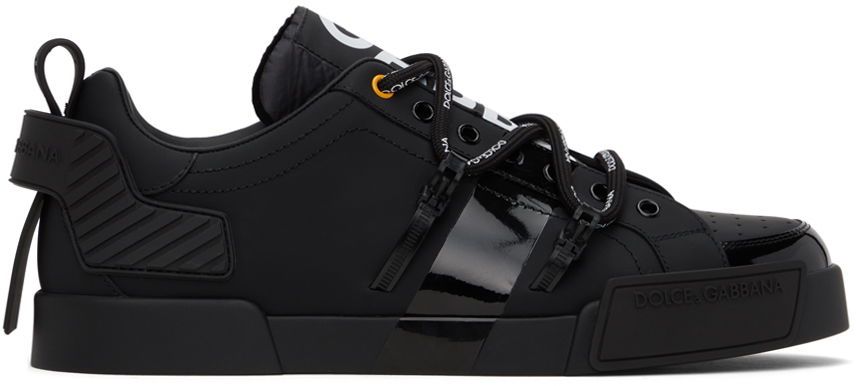 Tenisky a topánky Dolce & Gabbana Black Portofino Sneakers Čierna | CS1783AJ986, 0