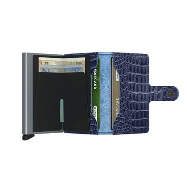 Peňaženka Secrid Miniwallet Nile Blue Leather Wallet Navy | MN-Blue, 3