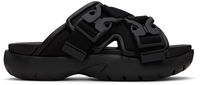 Snap Slide Sandals "Black"