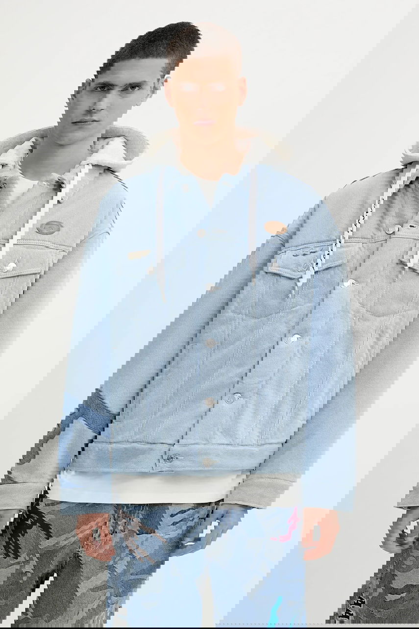 Bunda AAPE by A Bathing Ape AAPE By A Bathing Ape Denim Jacket With Hood Modrá | AAPJKM7679XXN, 0