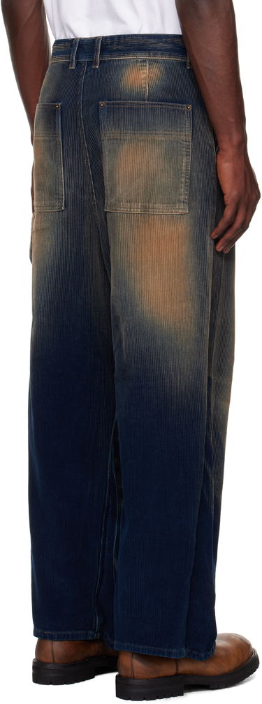 Nohavice We11done We11done Vintage Wash Corduroy Trousers Modrá | WD-DP2-25-350-M-NV, 2