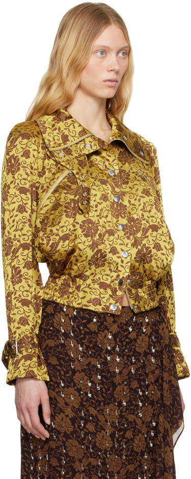 Bomber bunda Dries Van Noten Dries Van Noten Jacquard Bomber Jacket Žltá | 251-010506-1224, 1