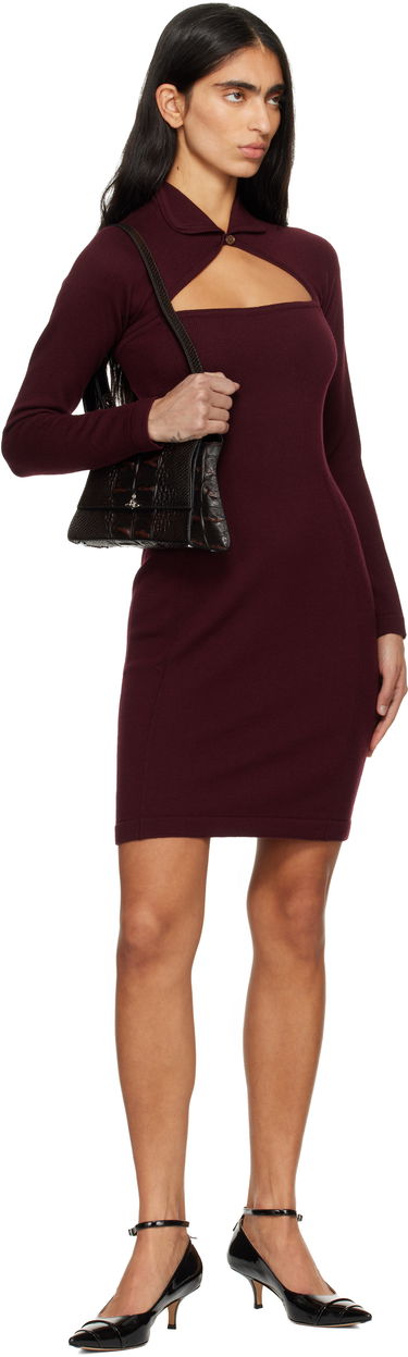 Taška cez rameno Vivienne Westwood Bianca Crocodile-Effect Shoulder Bag Hnedá | 4603000LW-L00BO-, 3