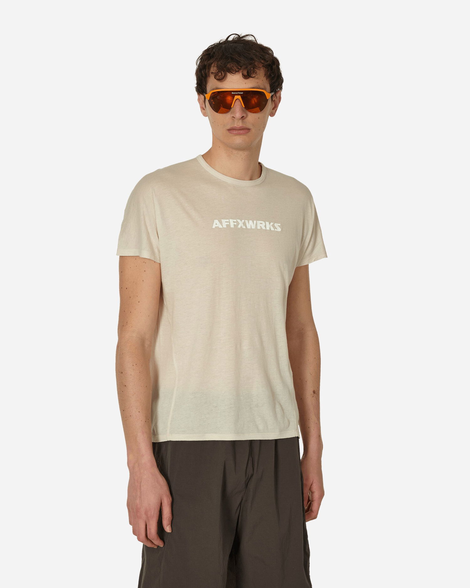 Tričko AFFXWRKS Shoulderless T-Shirt Dust White Béžová | SS24T0V1 DUSWH, 0