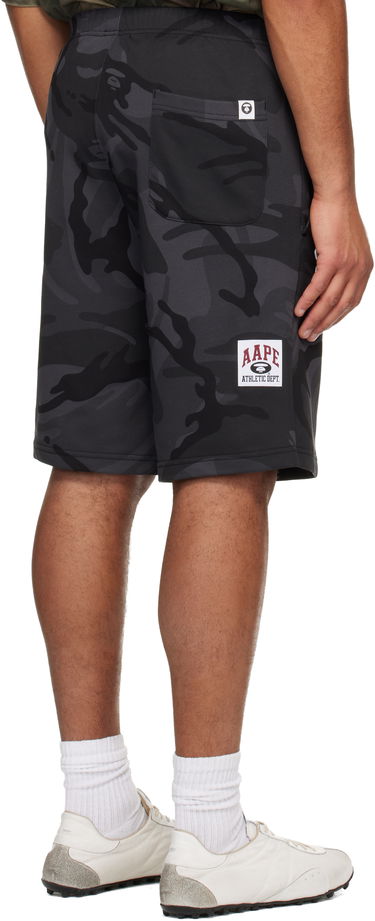 Šortky AAPE by A Bathing Ape 'AAPENOW' Moonface Logo Camouflage Sweat Shorts Šedá | AAPSPMC601XBNBKZ, 2