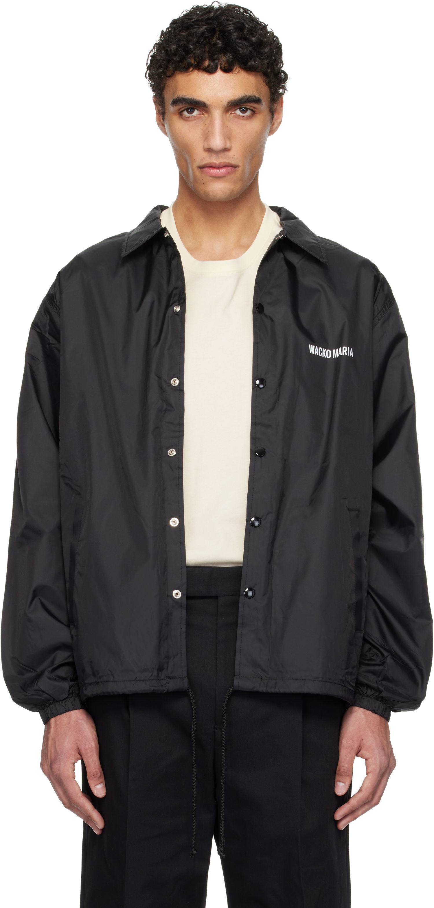 Vetrovka WACKO MARIA WACKO MARIA Coach Jacket Čierna | 25SSE-WMO-BL05, 0