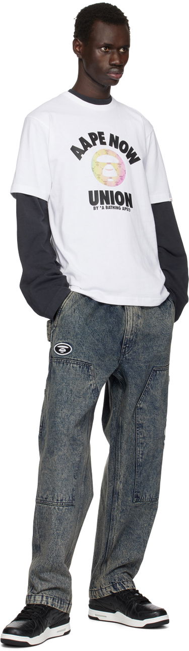 Tričko AAPE by A Bathing Ape AAPE By A Bathing Ape 'Union' T-Shirt Biela | AAPTEM1561XXNWHX, 4
