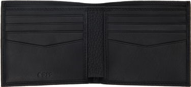 Peňaženka BOSS Leather Wallet with Logo Lettering Čierna | 50529496, 2