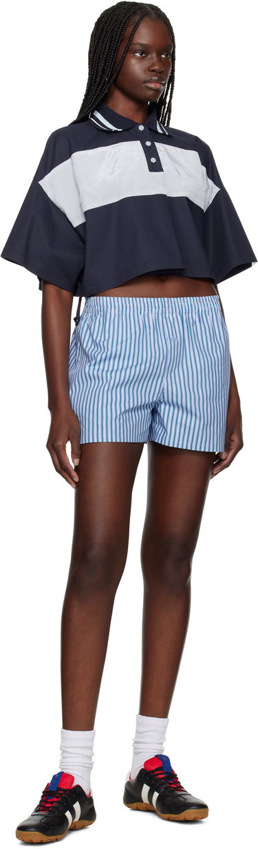 Crop Top We11done We11done Color Block Cropped Polo Navy | WD-BL1-25-132-W-NV, 3