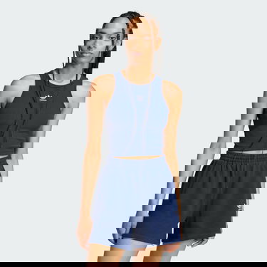 Šortky adidas Performance Ribbed Cropped Tank Top Modrá | JC9010, 4
