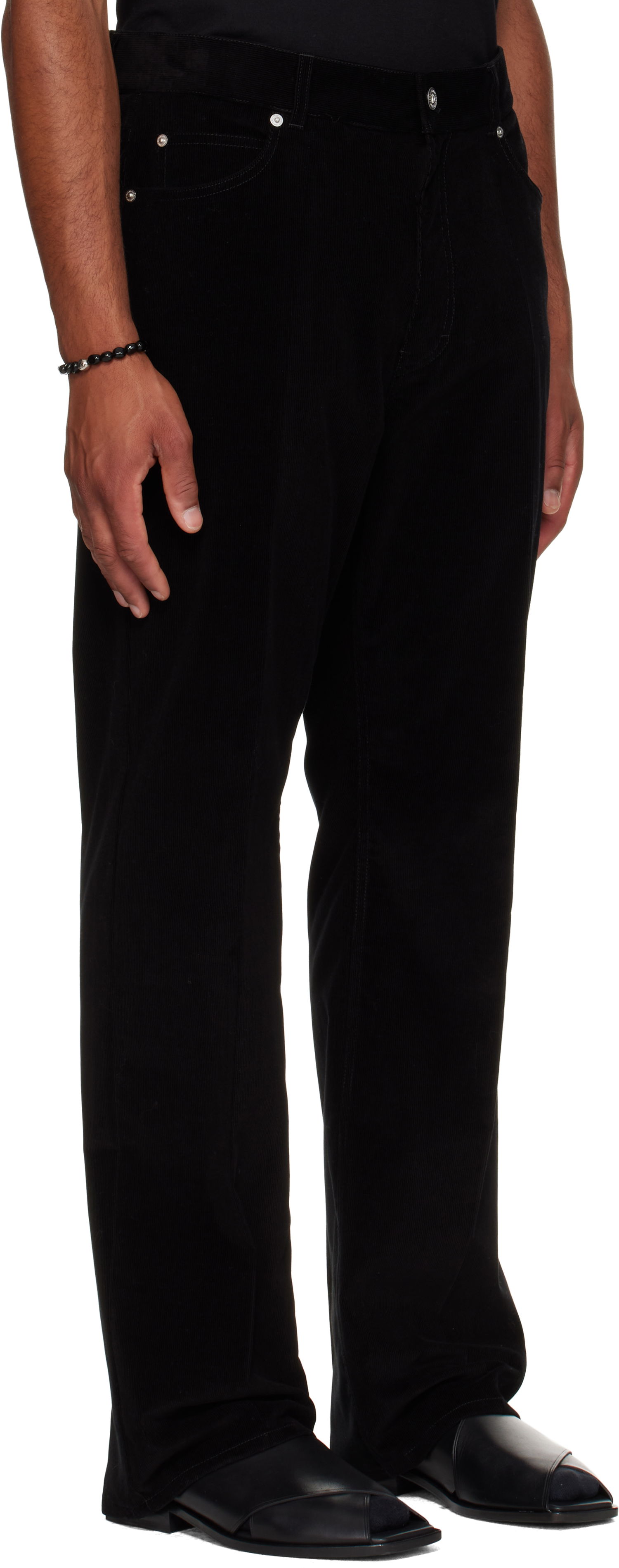 Nohavice FERRAGAMO Ferragamo Corduroy Trousers Čierna | 784655, 1