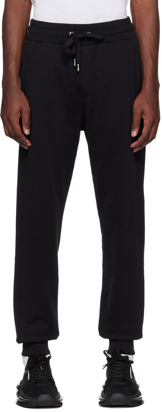 Tepláky Dolce & Gabbana Black Printed Lounge Pants Čierna | GVUYATFU7DU, 0