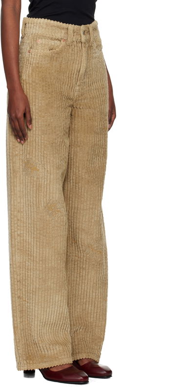 Nohavice OUR LEGACY Full Cut Distressed Corduroy Trousers Béžová | W4255FT, 1