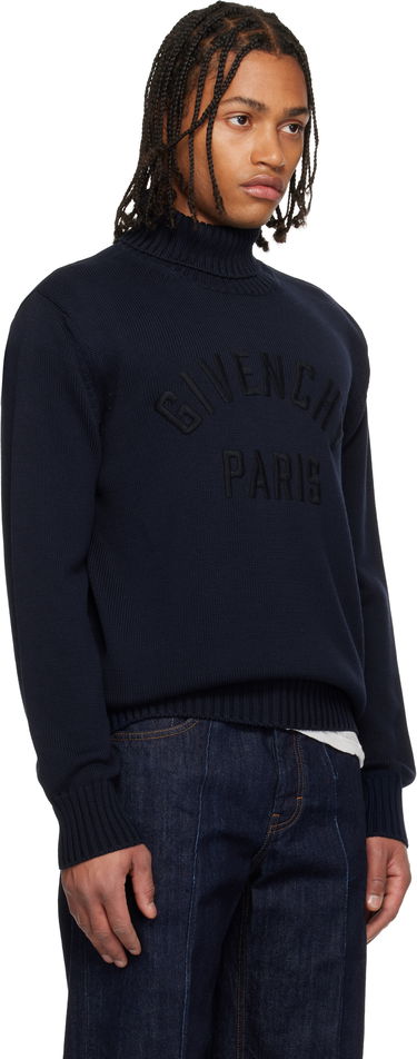 Sveter Givenchy Givenchy Cotton Turtleneck Sweater Navy | BM90VZ4YNM499, 1