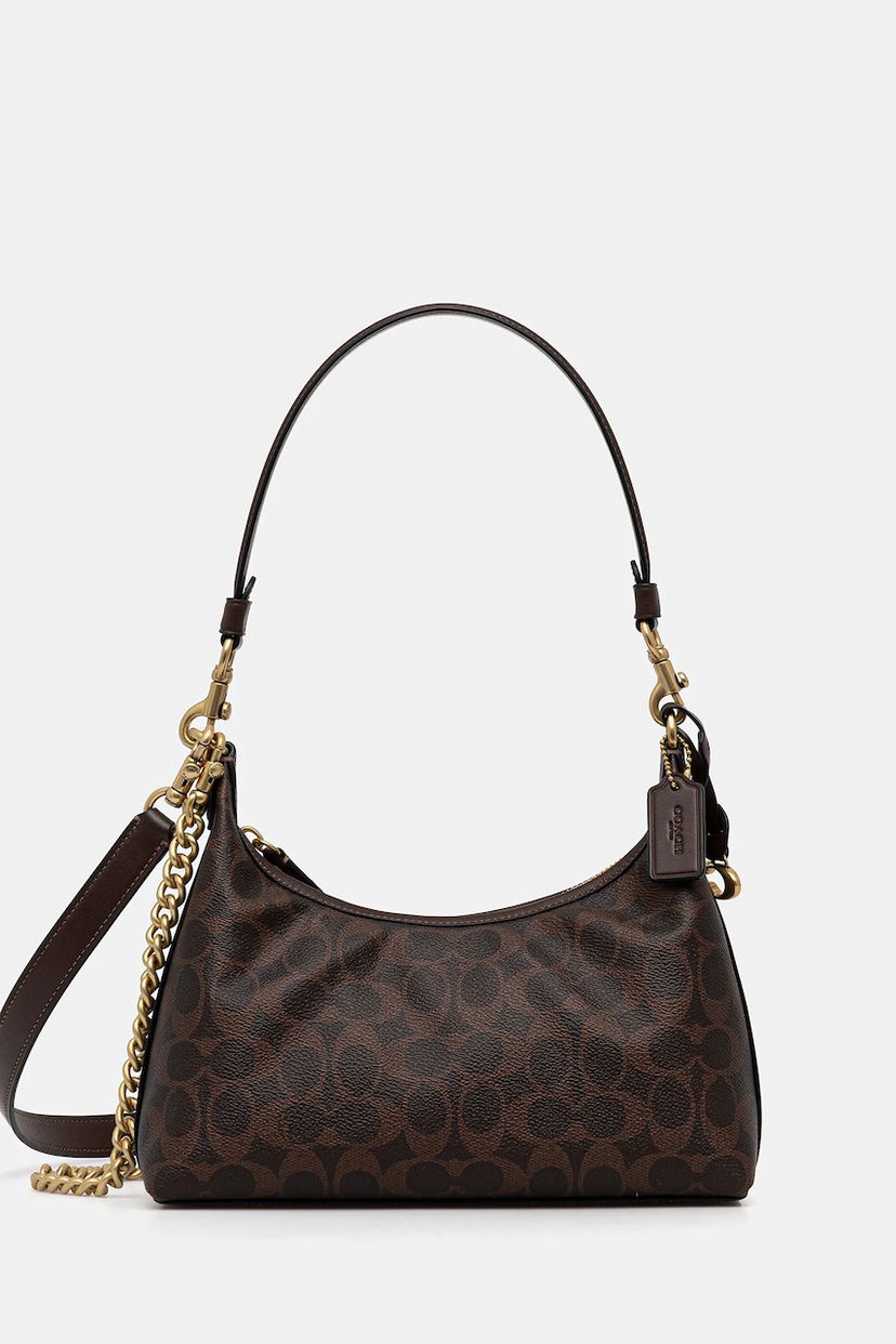 Taška cez rameno Coach Juliet Monogram Crescent Shoulder Bag Hnedá | CAM26