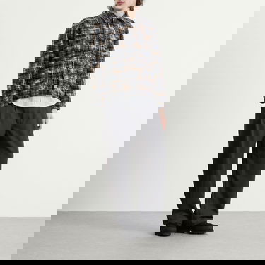 Bunda Universal Works Patch Check Fleece Rams Jacket Navy | P33091-NVY, 4