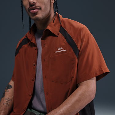 Košeľa Nike SB Nike SB Dri-FIT Woven Bowling Short Sleeve Shirt Hnedá | HJ2958-245, 1