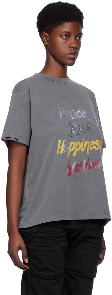 Tričko We11done We11done Lettering Graphic T-Shirt Šedá | WD-TT0-24-705-U-CH, 1