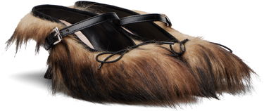 Starostlivosť o obuv Simone Rocha Simone Rocha Faux Fur Grip Mule Heels Hnedá | HBG1 1255, 3