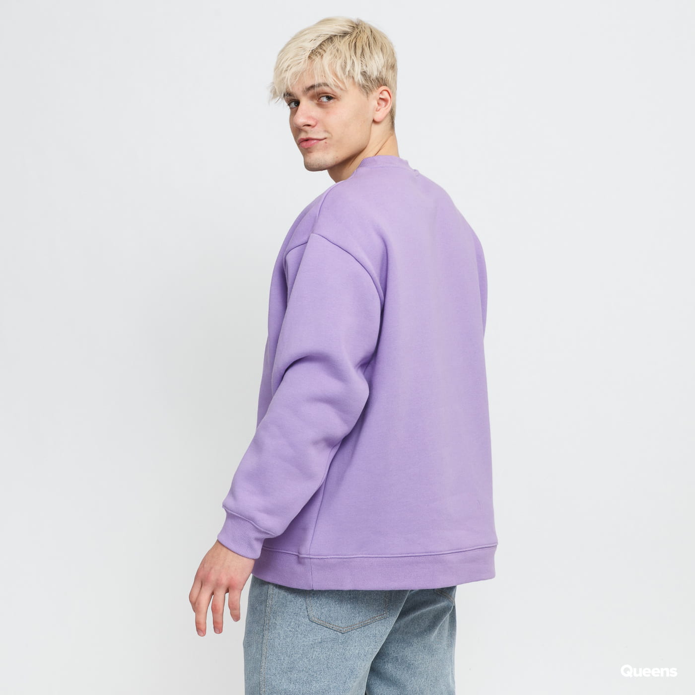 Mikina Pleasures Faith Crewneck Sweatshirt Fialová | P21W027, 1