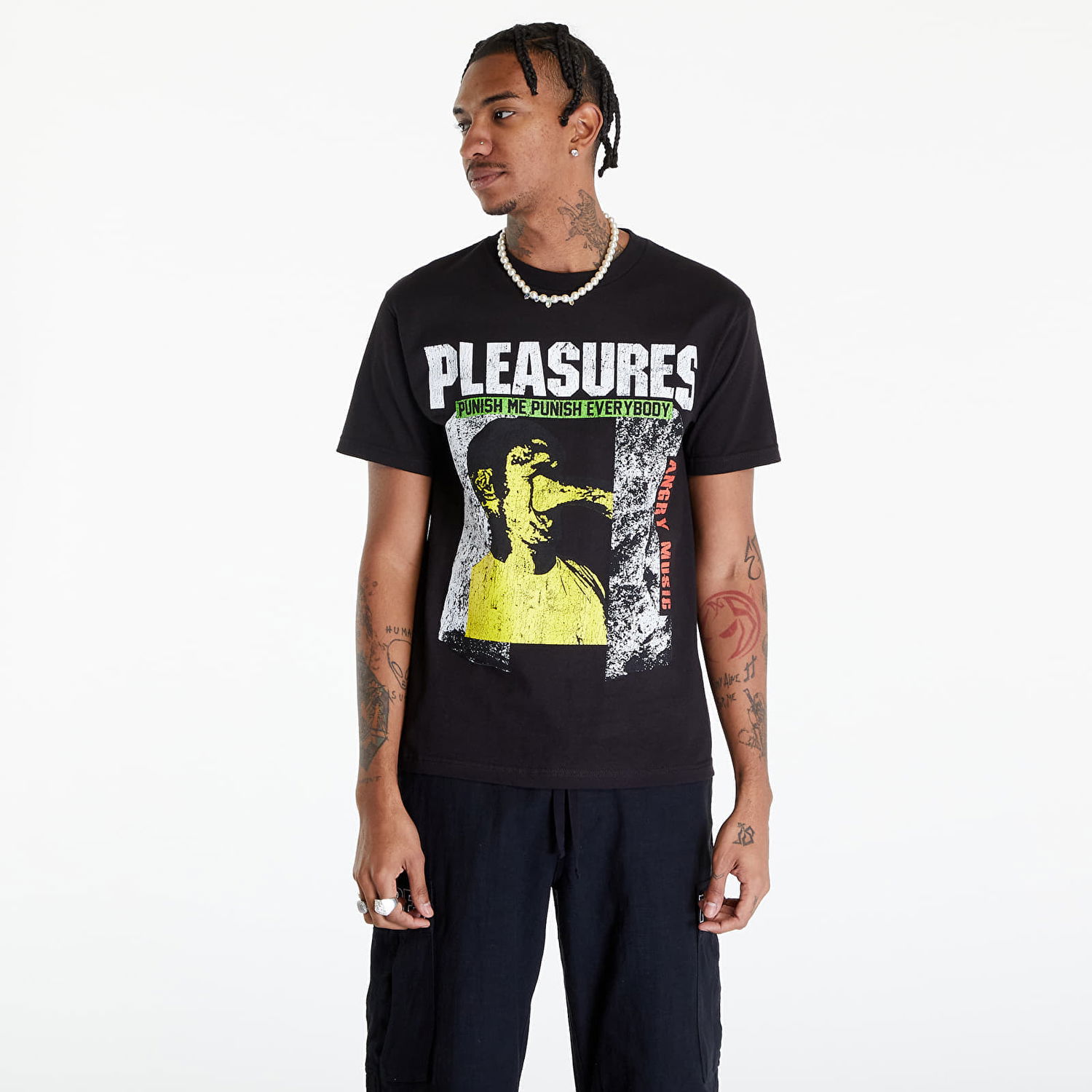 Tričko Pleasures Punish T-Shirt Čierna | P24SP047 BLACK, 0