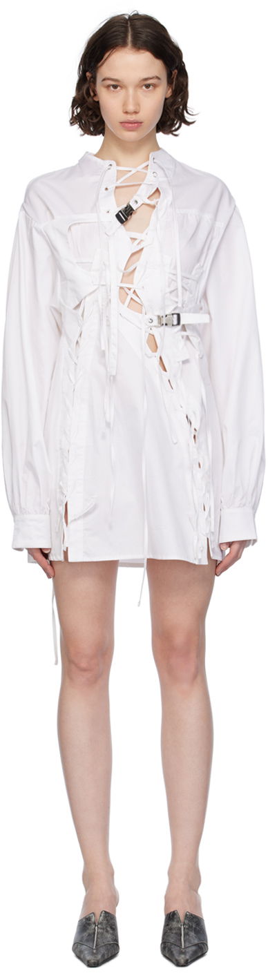 Šaty Ottolinger Ottolinger Lace-Up Mini Dress Biela | 1100301, 0