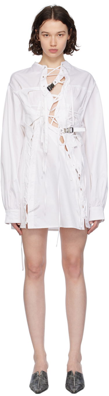 Šaty Ottolinger Ottolinger Lace-Up Mini Dress Biela | 1100301, 0
