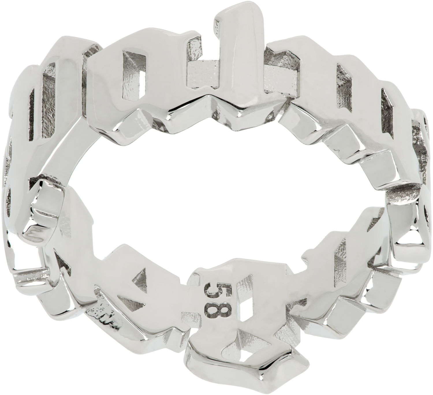 Prsteň Palm Angels Classic Logo Silver Ring Metalická | PMOC02CS25MAT0017272, 0