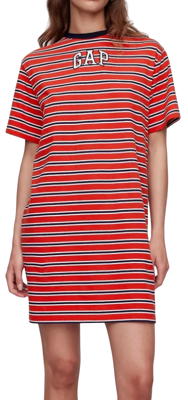 Šaty GAP Striped T-Shirt Dress Logo Americana Rôznofarebný | 727440-03