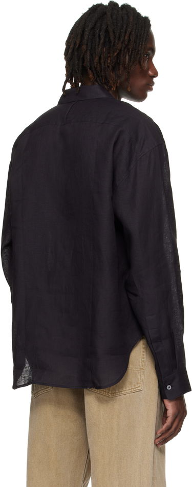 Košeľa Studio Nicholson Studio Nicholson Rafe Linen Shirt Čierna | RAFE SNM - 1402, 2