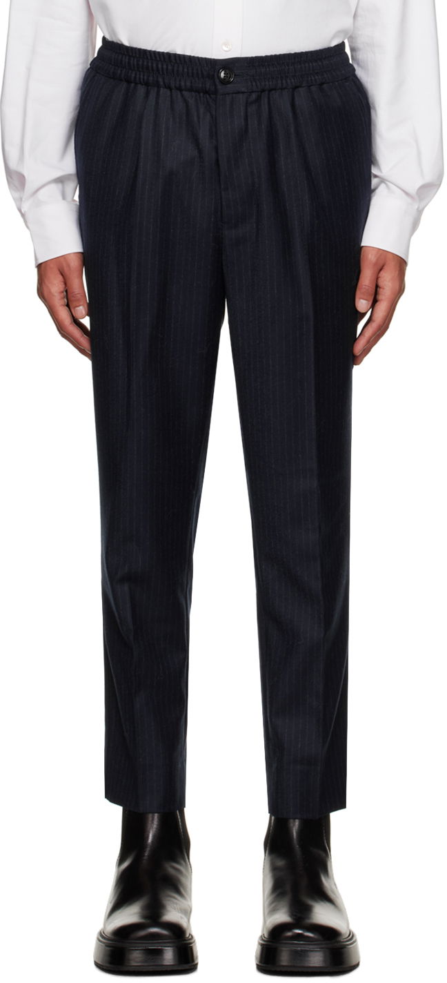 Nohavice AMI Drawstring Trousers Navy | HTR206.WV0024, 0