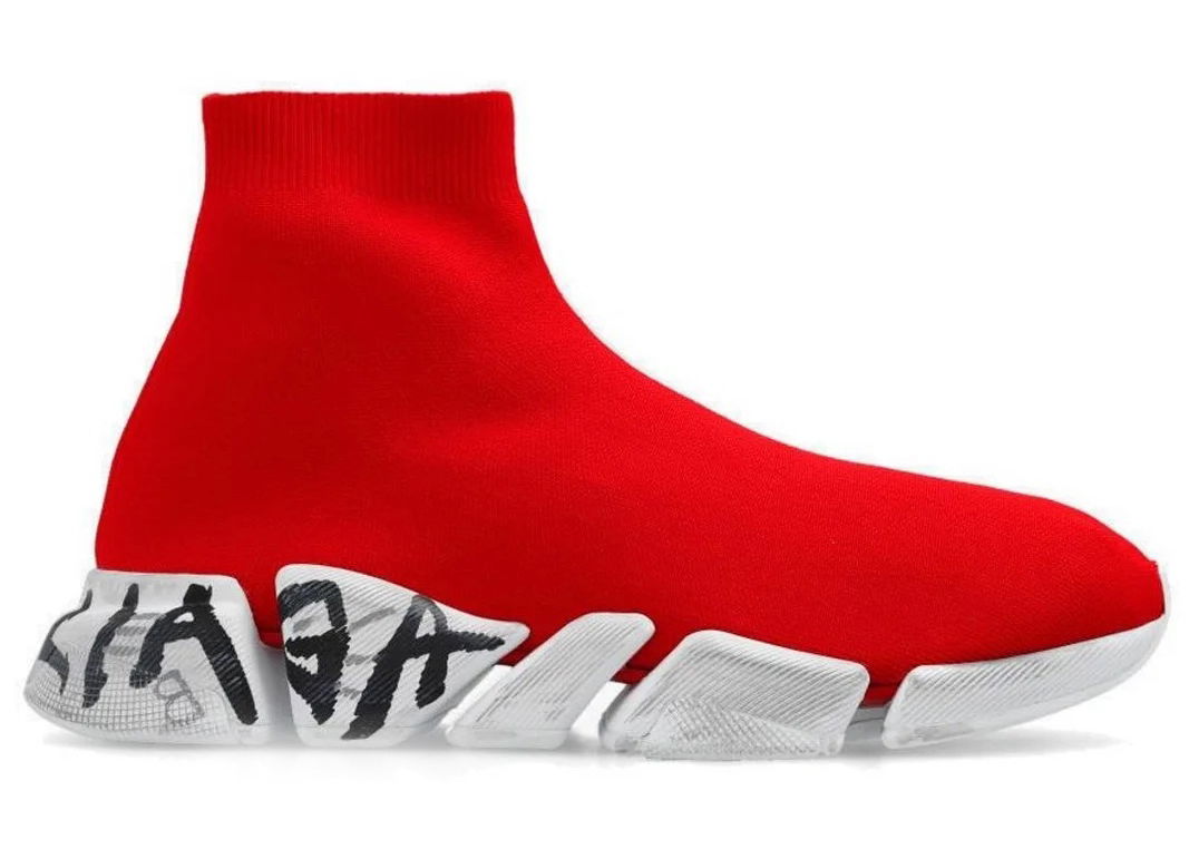 Tenisky a topánky Balenciaga Speed 2.0 "Graffiti Red White" Červená | 617239W2DD46091, 0