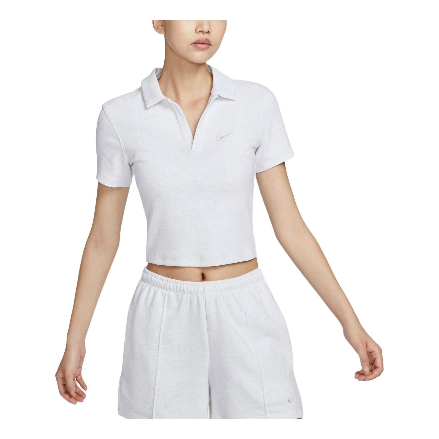Polo tričko Nike Sportswear Essential Cropped Polo Shirt Biela | DV7885-051, 0