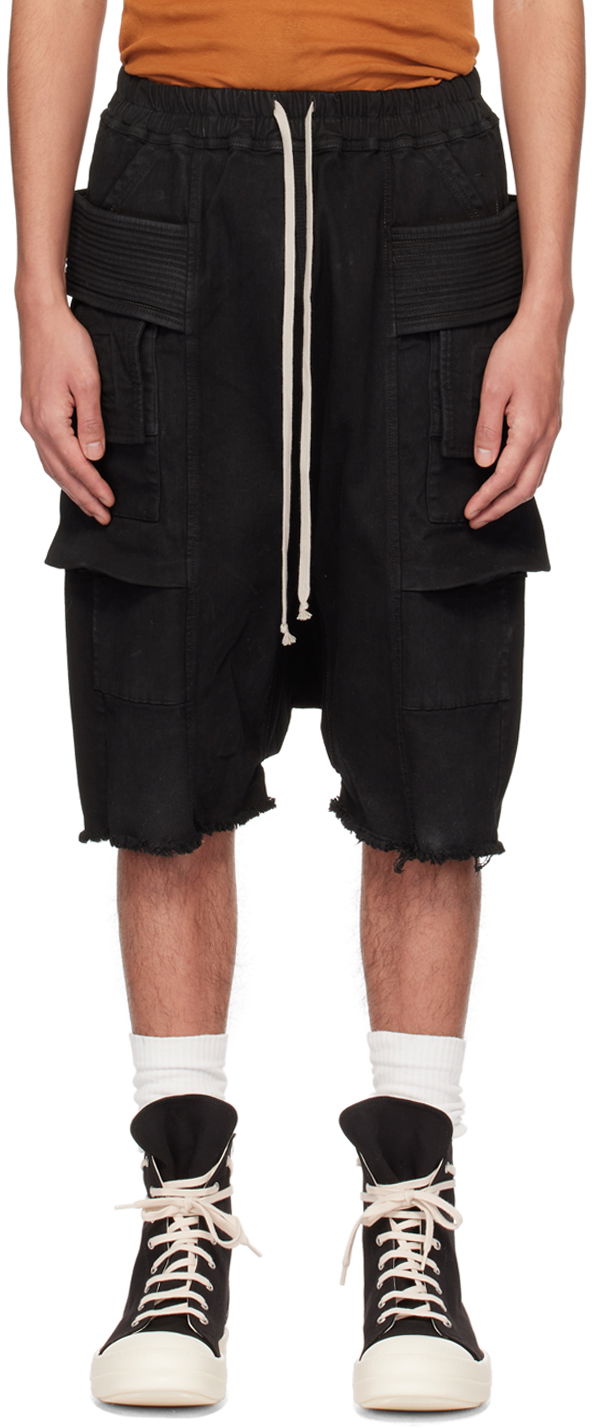 Šortky Rick Owens Rick Owens DRKSHDW Creatch Cargo Pods Denim Shorts Čierna | DU01D1382 SBB, 0